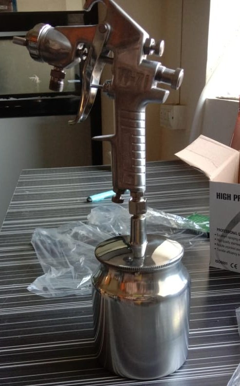 Double Pump Bottom Cup Spray Painting Gun, 1 mm, 500 ml