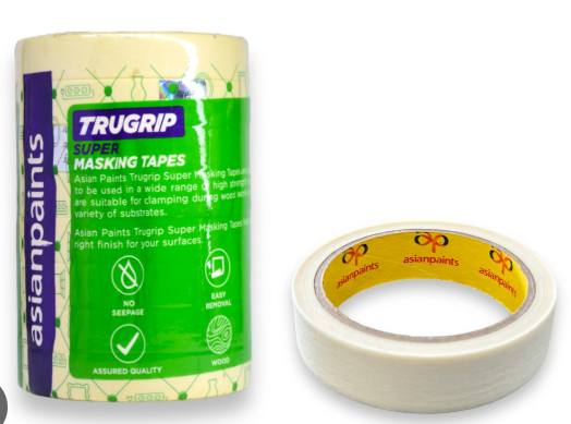 Asian Paints Single Side Masking Tape- 1inch 20 Meters 6 Pcs 2 box White