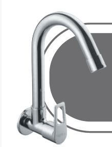 Hindware Make Sink Cock with Swivel Spout (Wall Mounted)Model- ASPIRO F570023